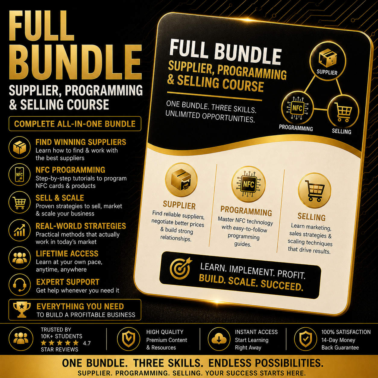 Full Google review card course-Supplier link + Programming + Sales course