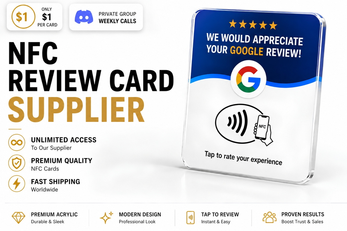 Customisable NFC review plaque sample