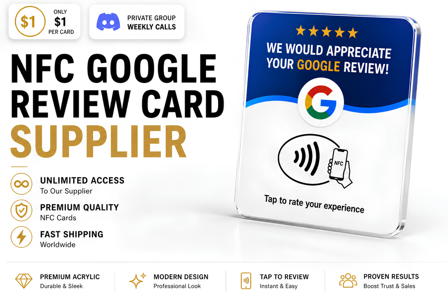 NFC Google review card, front face